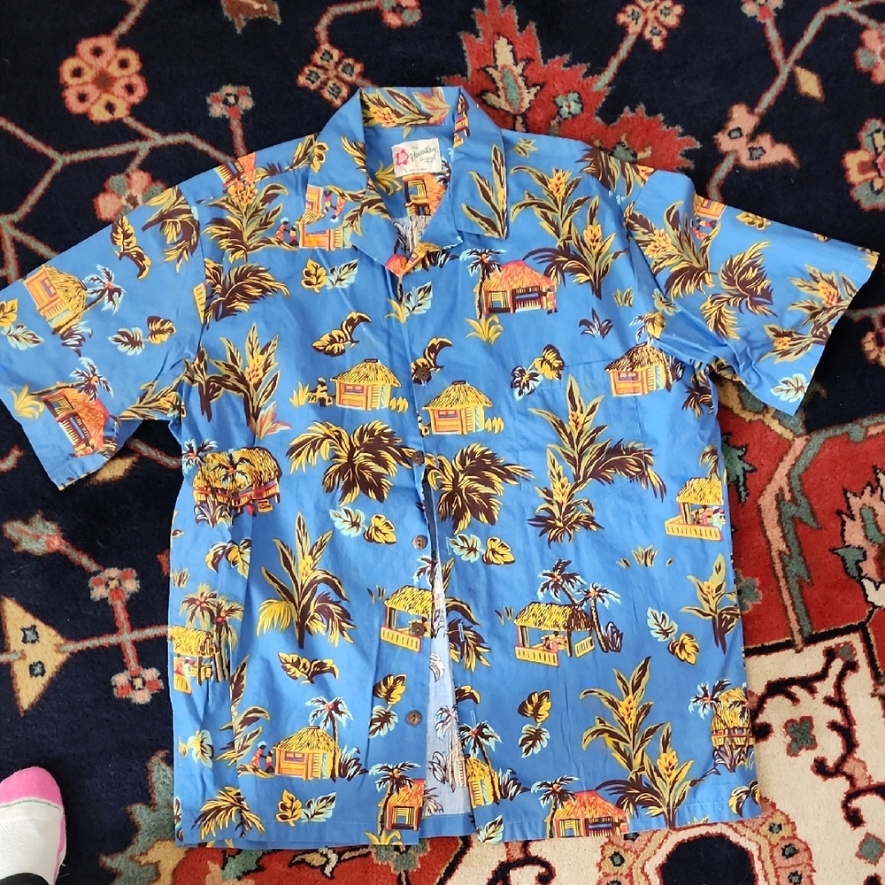 Reyn Spooner Blue Hawaiian Shirt